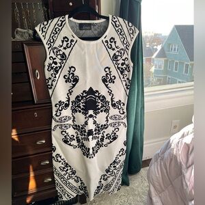 Elegant Black and White Skull Dress